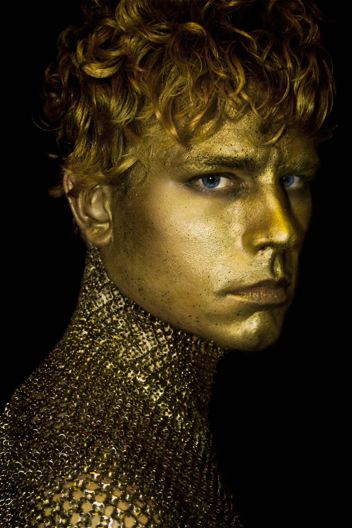 Golden face