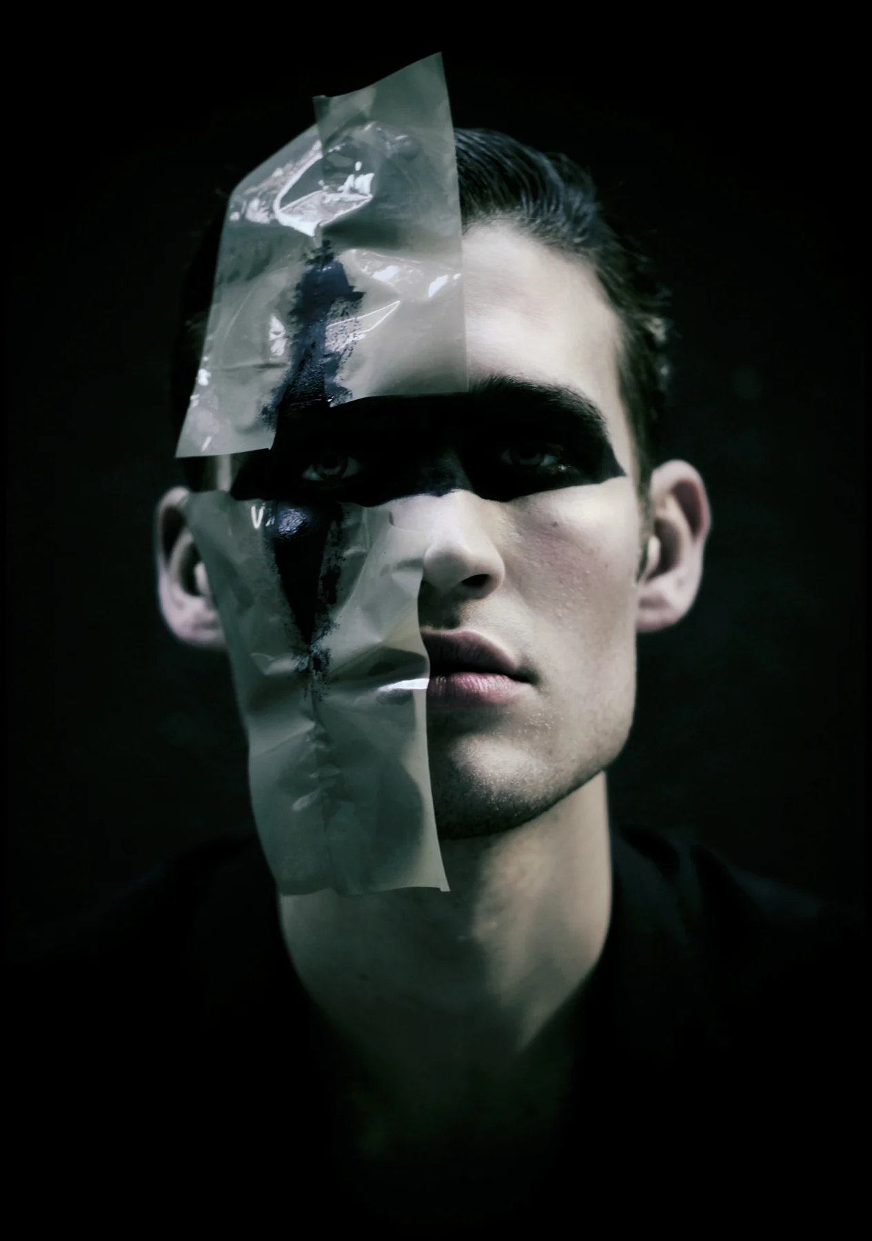 Portrait with tape