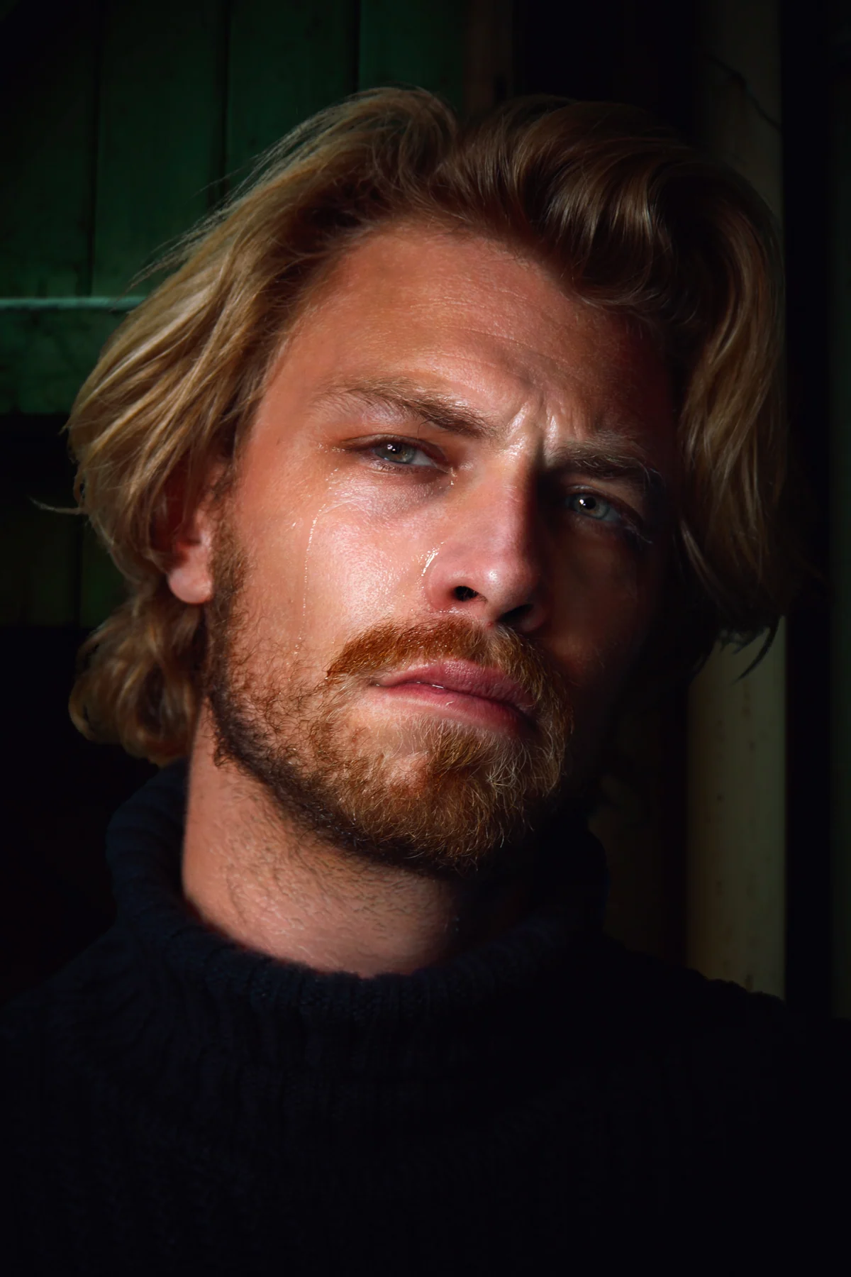 Beard and dark jumper